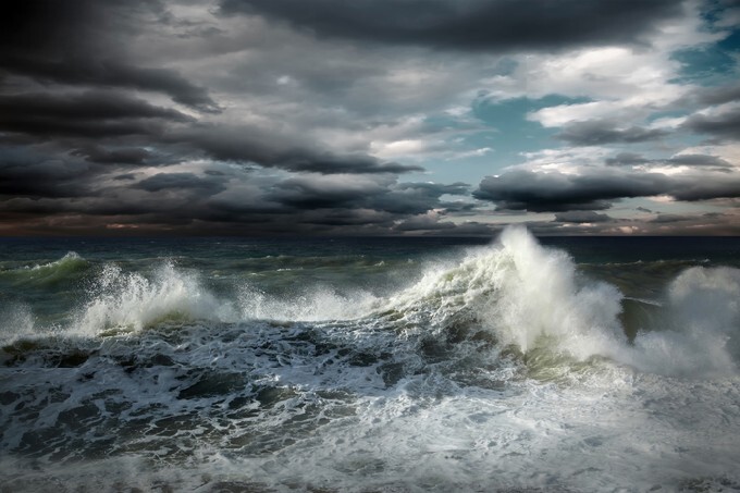 View of storm seascape